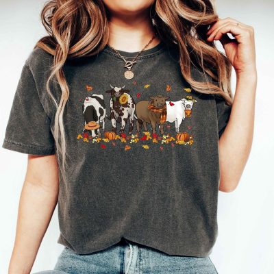 Ghost Cows Shirt Halloween Cows Shirt Ghost Shirt Cow Lover Gift Funny Halloween Cow T-shirt Halloween Tee